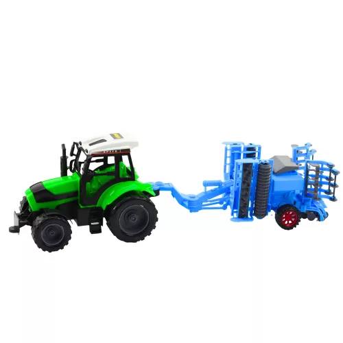 Nagy mezőgazdasági traktor szett mobil tárcsás boronával