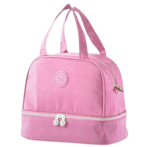Hőszigetelt Uzsonnástáska Állítható Pánttal Rózsaszín 27cm