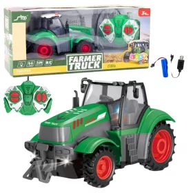 Távirányítású mezőgazdasági traktor RC zöld 1:24