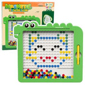   Mágneses tábla kirakó mozaik dinoszaurusz zöld kártyák 20 minta