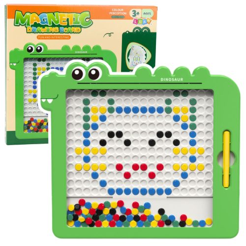 Mágneses tábla kirakó mozaik dinoszaurusz zöld kártyák 20 minta