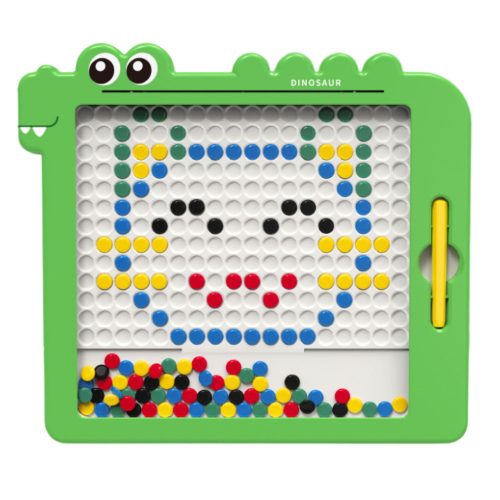 Mágneses tábla kirakó mozaik dinoszaurusz zöld kártyák 20 minta