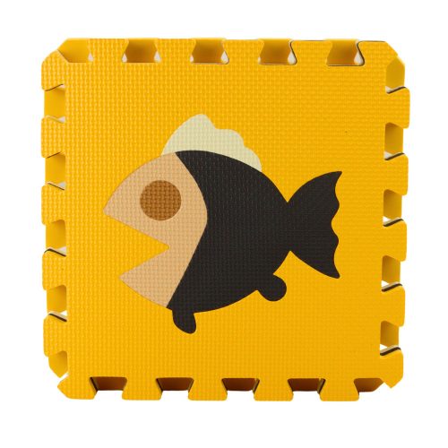 Puha Puzzle Oktatószőnyeg EVA Hab Állatok Barna 16 db.