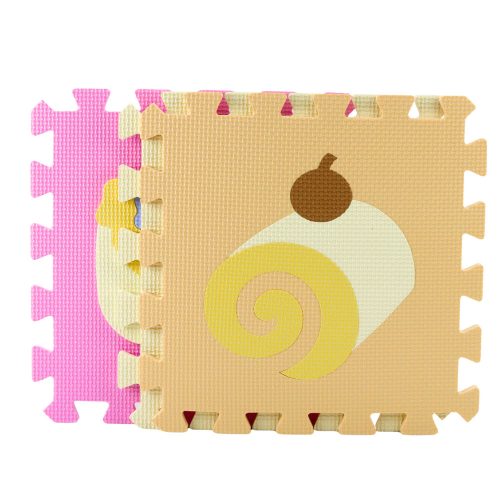 Puha Puzzle Oktatószőnyeg EVA Hab Gyümölcsök Édességek Pasztell 16 db.