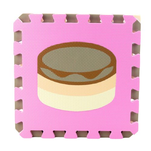 Puha kirakós szőnyeg oktató EVA habszivacsból, pasztell színű állatokból, 16 db.