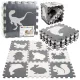 Puha Puzzle Oktatószőnyeg Dinoszauruszok EVA Hab Bézs Szürke 9 db.