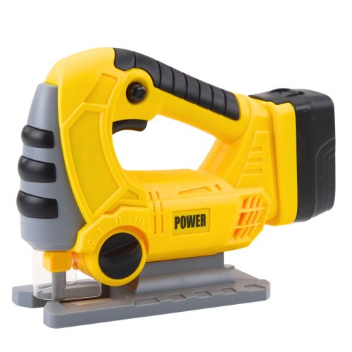 Akkus szúrófűrész gyerekeknek, fényekkel és hangokkal, sárga