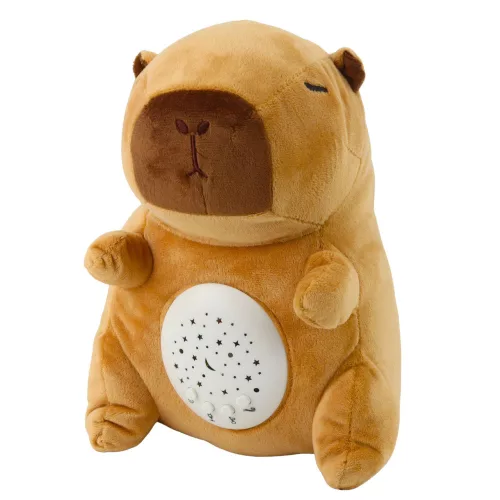Plüss Capybara plüssjáték csillagprojektor altatódalok hangjai barna