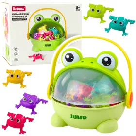 Jumping Frogs Arcade játék 15 békatartóval, zöld