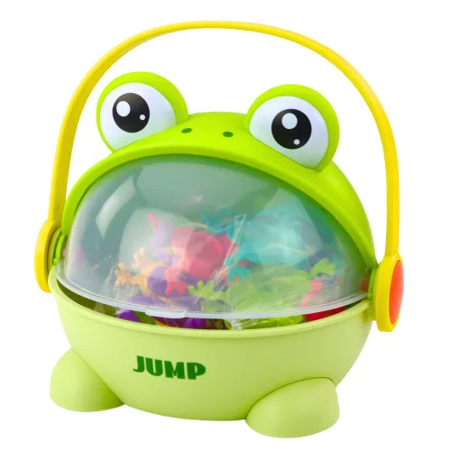 Jumping Frogs Arcade játék 15 békatartóval, zöld