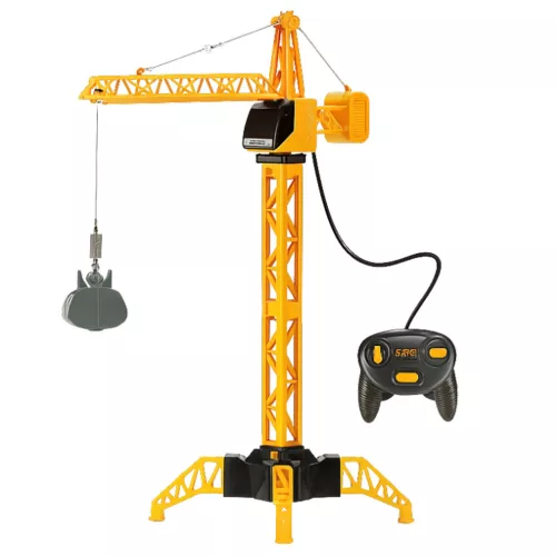 Távirányítású Építőipari Daru RC Vezetékes 360°-os Forgatással 71 cm