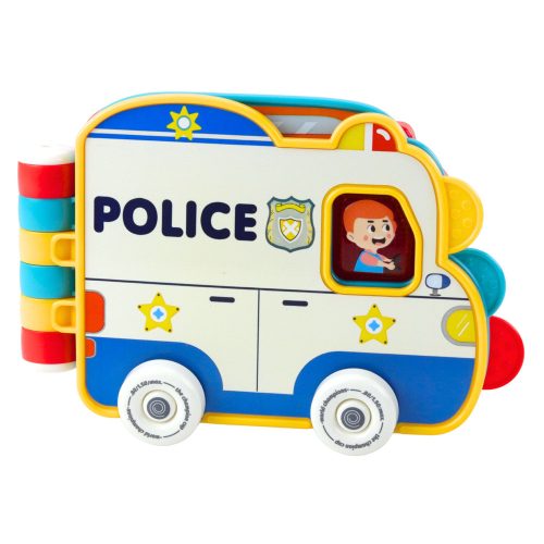 Interaktív oktatókönyv, járművek, fények, hangok, mozgó elemek