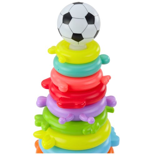 Oktató piramis puzzle labda matricák 13 szint színes