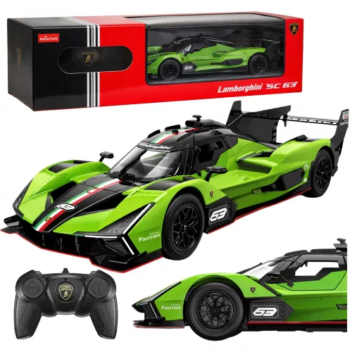 Lamborghini SC63 távirányítós autó RC zöld Rastar 1:24