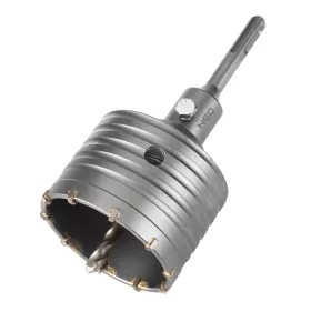   80 mm-es keményfém lyukfűrész SDS+ adapterrel és előfúróval