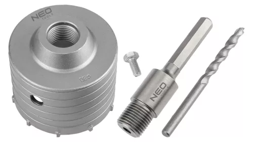 80 mm-es keményfém lyukfűrész HEX adapterrel és előfúróval