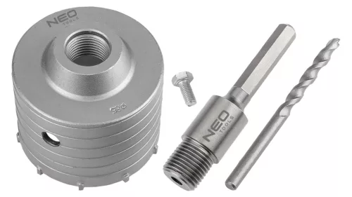 85 mm-es keményfém lyukfűrész HEX adapterrel és előfúróval