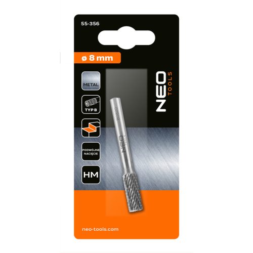 HM fémmaró, B típus (hengeres, felül lévő pengékkel), 8 x 20 mm, 6 x 45 mm-es szár