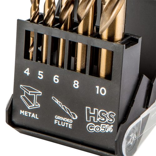 HSS-Co fémfúrófejek, 4,0 - 10 mm, 5 db.