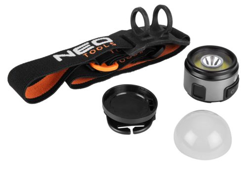 Kemping fejlámpa újratölthető 250+200 lm