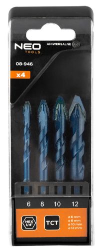 Univerzális HEX fúrófejek készlete 6, 8, 10, 12 mm