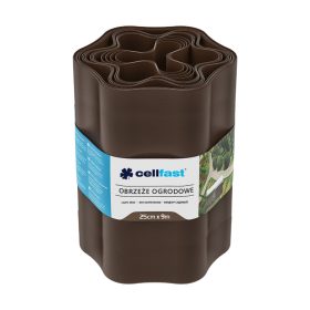 Kerti szegély 25cm x 9m Cellfast barna