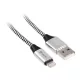 TRACER USB 2.0 iPhone AM kábel - 1,0 méteres villámfekete és ezüst