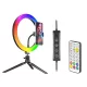 Gyűrűs lámpa TRACER RGB RING 26cm állvánnyal