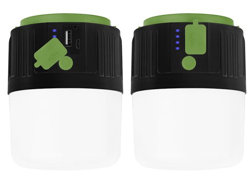 TRACER POWER napelemes kempinglámpa külső akkumulátor funkcióval