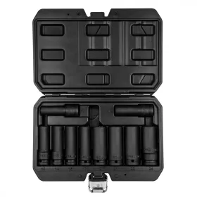   1/2"-os ütközőhüvelyek, 10-24 mm, 10 db-os készlet, CrMo