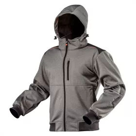   Munkavégző softshell kabát levehető kapucnival, XXL méret