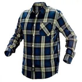 kék-oliva-fekete flanel ing, L-es méret