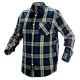 kék-oliva-fekete flanel ing, L-es méret