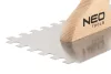 Fogazott simító, 480 x 128 mm, fogak 8 x 8 x 8 mm, fa nyél