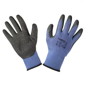   Munkakesztyű, latex bevonatú poliészter pamut, 2143X, 9-es méret