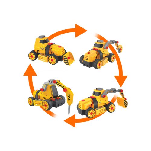 4 az 1-ben kotrógép gyerekeknek 33 x 7,5 x 51 cm