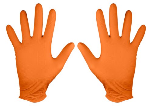 Nitril kesztyű, narancssárga, 50 darab, XL méret