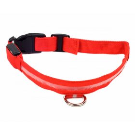 AG232 ledes világító nyakörv 34-42cm piros