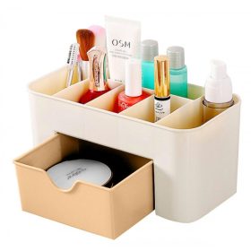 AG605A Kozmetikai szervező bézs - rózsaszín