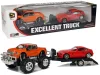 Narancssárga Monster Truck Piros BMW Vontató Jármű Szett 58 cm