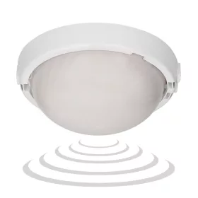   8080T / MAT-TRIO / MS / PL, világítótest, mozgásérzékelővel, 75W, E27, IP44, IK10, tejpolikarbonát kábeltömszelencék