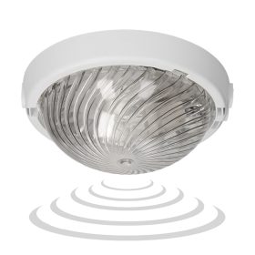   8080T-TRIO / MS / PL, világítótest mozgásérzékelővel, 75W, E27, IP44, IK10, átlátszó polikarbonát, tömszelencék