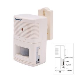   Mozgásérzékelő jelzéssel és riasztóval DING-DONG, 4-5m, elemes