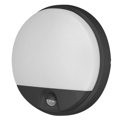 AGAT LED 15W, kerti lámpatest mozgásérzékelővel, 140 °C, 1100lm, IP54, 4000K, fekete