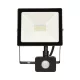 ALLED 20W-os LED-es reflektor PIR-rel, 1600lm, IP44, 4000K, Alu + üveg