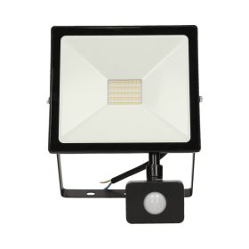   ALLED 30W-os LED-es PIR-rel reflektor, 2400lm, IP44, 4000K, Alu + üveg