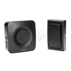   Vezeték nélküli ajtócsengő ONDO AC, hálózati tápellátású, elem nélküli nyomógomb, tanulási, 36 hangjelzés, működési távolság 200m