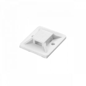 Kábelkötöző tartó, öntapadós, 20x20 mm, fehér, 50 db