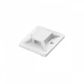 Kábelkötöző tartó, öntapadós, 20x20 mm, fehér, 50 db