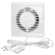100mm-es falra pólható fürdőszobai ventilátor - kábel kapcsolóval